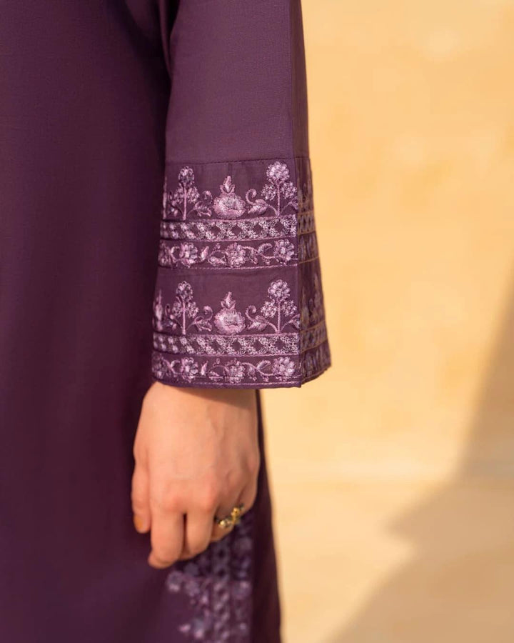 Purple Luxe Emb 3pc - Riwaiti Rang