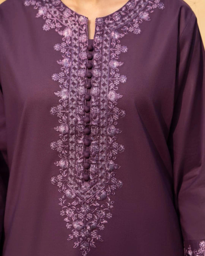 Purple Luxe Emb 3pc - Riwaiti Rang